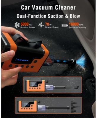 Jump Start, 150PSI Air and Vacuum: 3000A for 8.0L Gas/6.0L Diesel