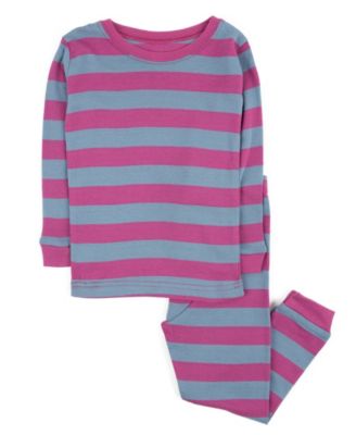 Toddler Two Piece Cotton Striped Holiday Pajamas