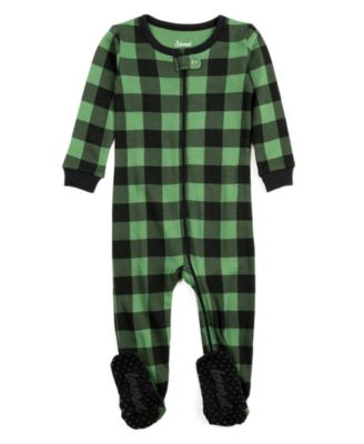 Toddler Footed Cotton Plaid Holiday Pajamas