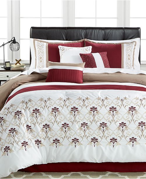 Hallmart Collectibles CLOSEOUT! Sherwood 7Pc. Embroidered Comforter