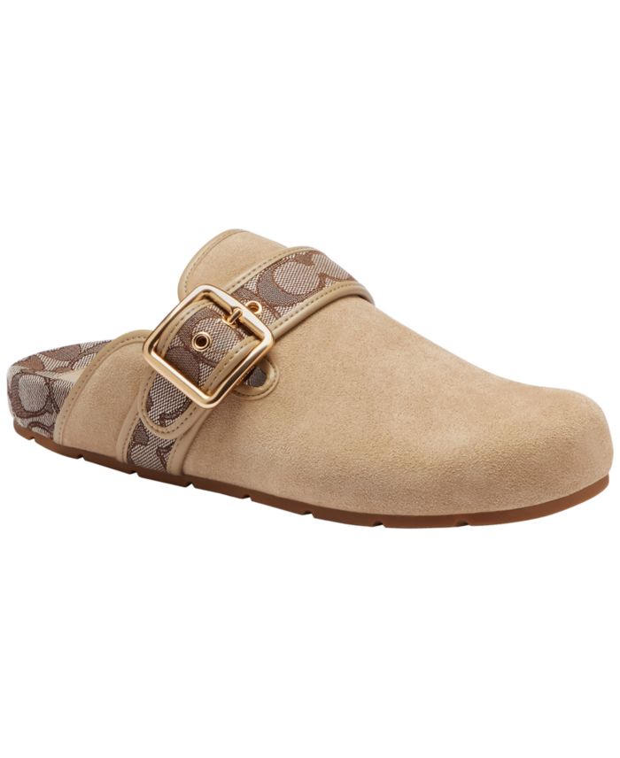 COACH Women's Archival Slip-On Buckle Clogs