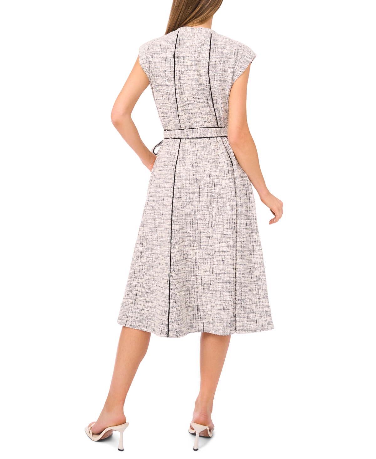 Msk Women's Short-Sleeve Crewneck Knit Dress