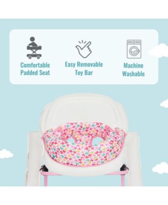 Baby 2-in-1 Ava Walker, Convertible Walker, Height Adjustable Seat, Added Back Support, Detachable-Toy, Spring Pink