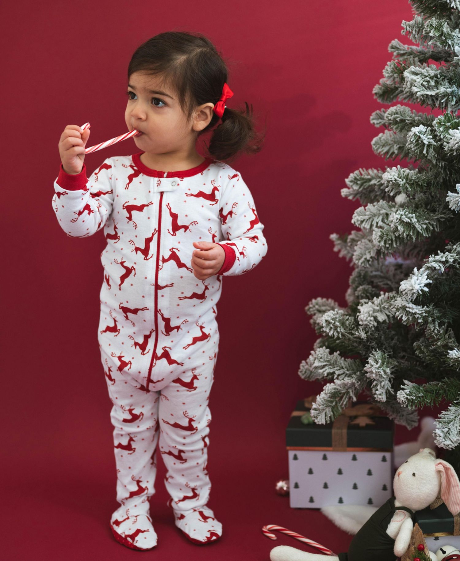 Toddler Footed Cotton Holiday Pajamas
