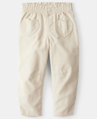 Carter's - Girls Toddler 2T-5T Heart Pocket Barrel Elastic Waistband Pants