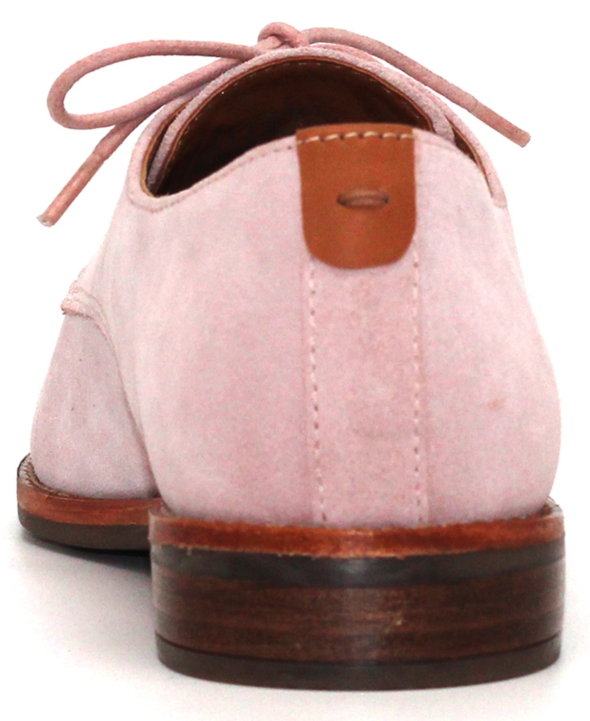 Gentle Souls Women's Aronson Almond Toe Suede Lace-up Oxford Shoes In Pink