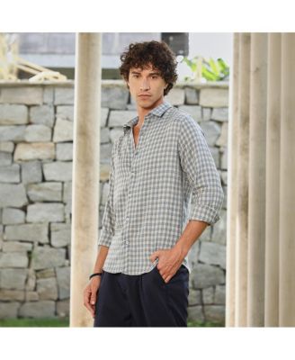 Men's Icy Blue Bi-Check Shirt