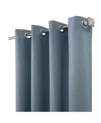 Ventura Blackout Grommet Curtain Panel Pair Frame Your Windows with Subtle Slub Textured Motif Each 78" x 84" Blue