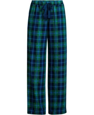 Women's Petite Flannel Wide Leg Sleep Pants