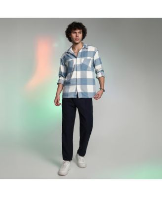 Men's Powder Blue Buffalo Utility Shacket