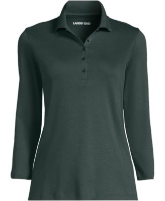 Women's 3/4 Sleeve Supima Cotton Polo Shirt