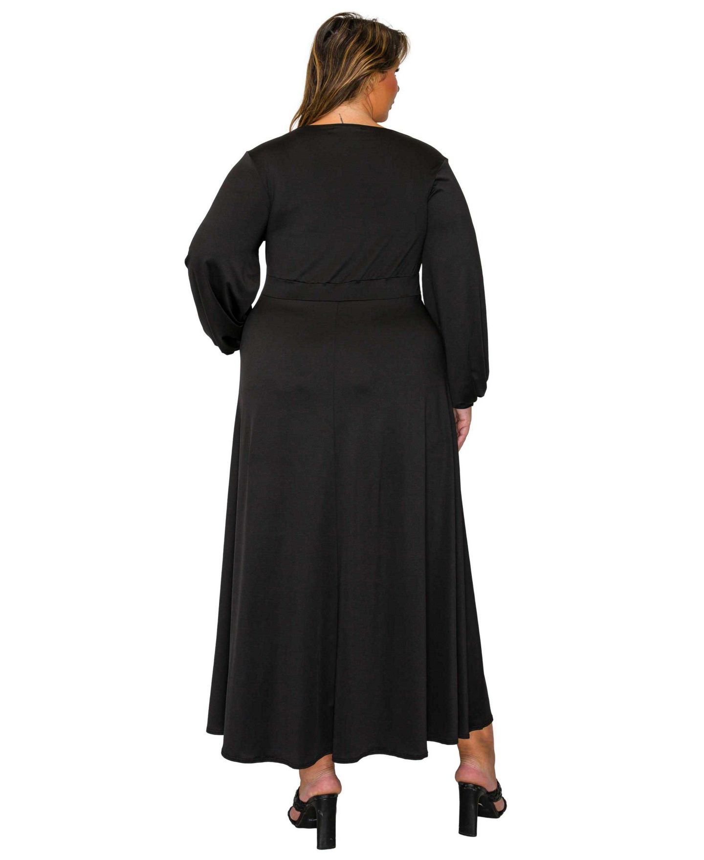Женское платье L I V D Plus Size Sophia Surplice, цвет: Чёрный — фото 3