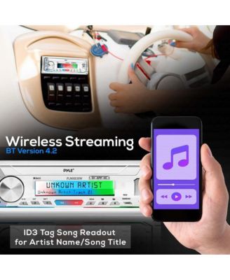 Marine Stereo Receiver Power Amplifier - AM/FM/MP3/USB/AUX/SD, 30 Preset Stations with LCD Display & Remote Control