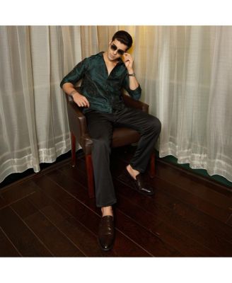 Men's Emerald Green Rosa-Woven Shirt