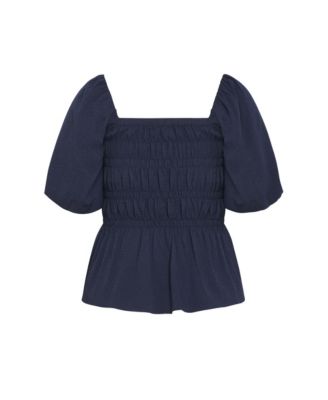 Plus Size Irina Shirred Peplum Top