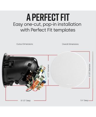 70-RT Vanishing 7" In-Ceiling 3-Way Speaker - 4 Pack