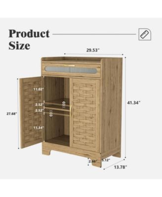 Modern Farmhouse Cabinet with Drawer and Adjustable Shelf