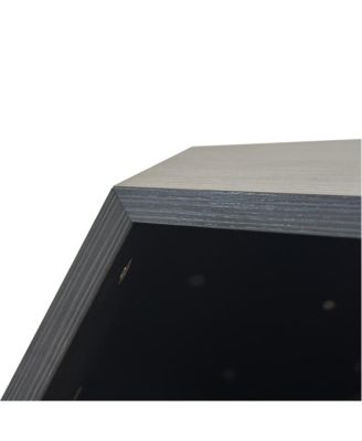 25.98 in W. Black and Brown Modern Pet Furniture Cat Carrier Sofa Side Table