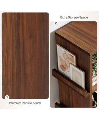 70.9-Inch Tall Narrow Kitchen Pantry, 5-Tier Slim Storage Cabinet with Side Organizers