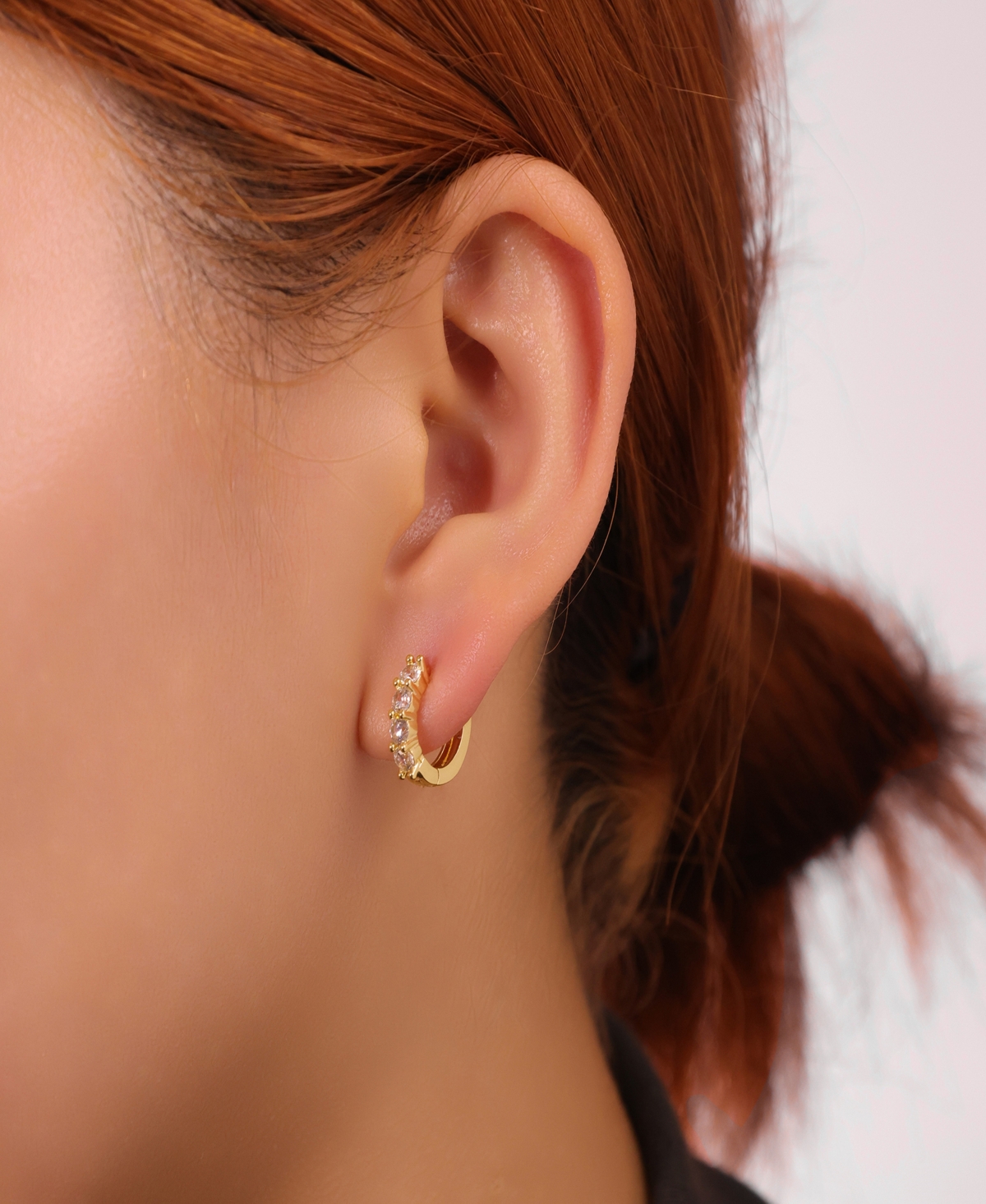 Unwritten Mother Of Cultivated Pearl Inlay Heart Post Stud, Cubic Zirconia Endless Hoop Plain Heart Endless Hoop 3Pair Ear Set