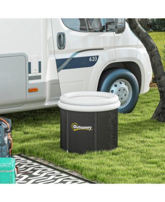 Portable Cold Plunge Tub, Ice Bath Tub with Thermo Lid, Dark