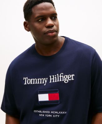 Men's Big & Tall Embroidered Flag T-Shirt