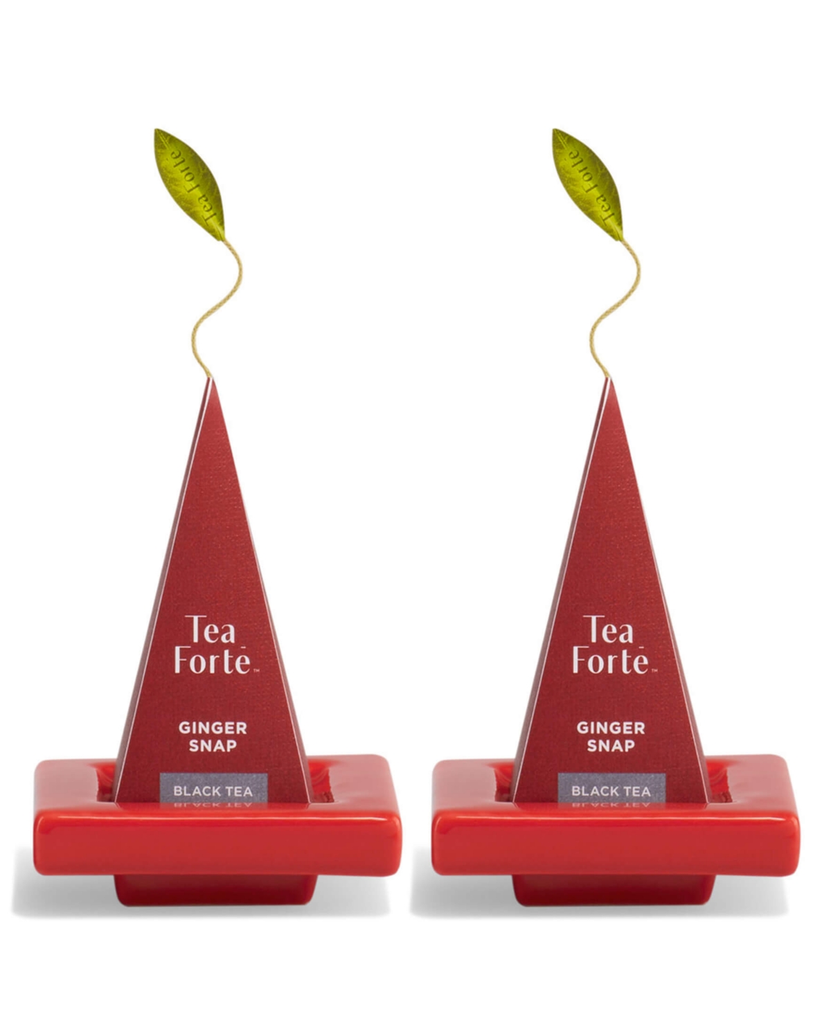 Tea Forte Holiday Warming Joy Bundle With 10-pyramid Infusers, Cafe Cup And Tea Tray In Red