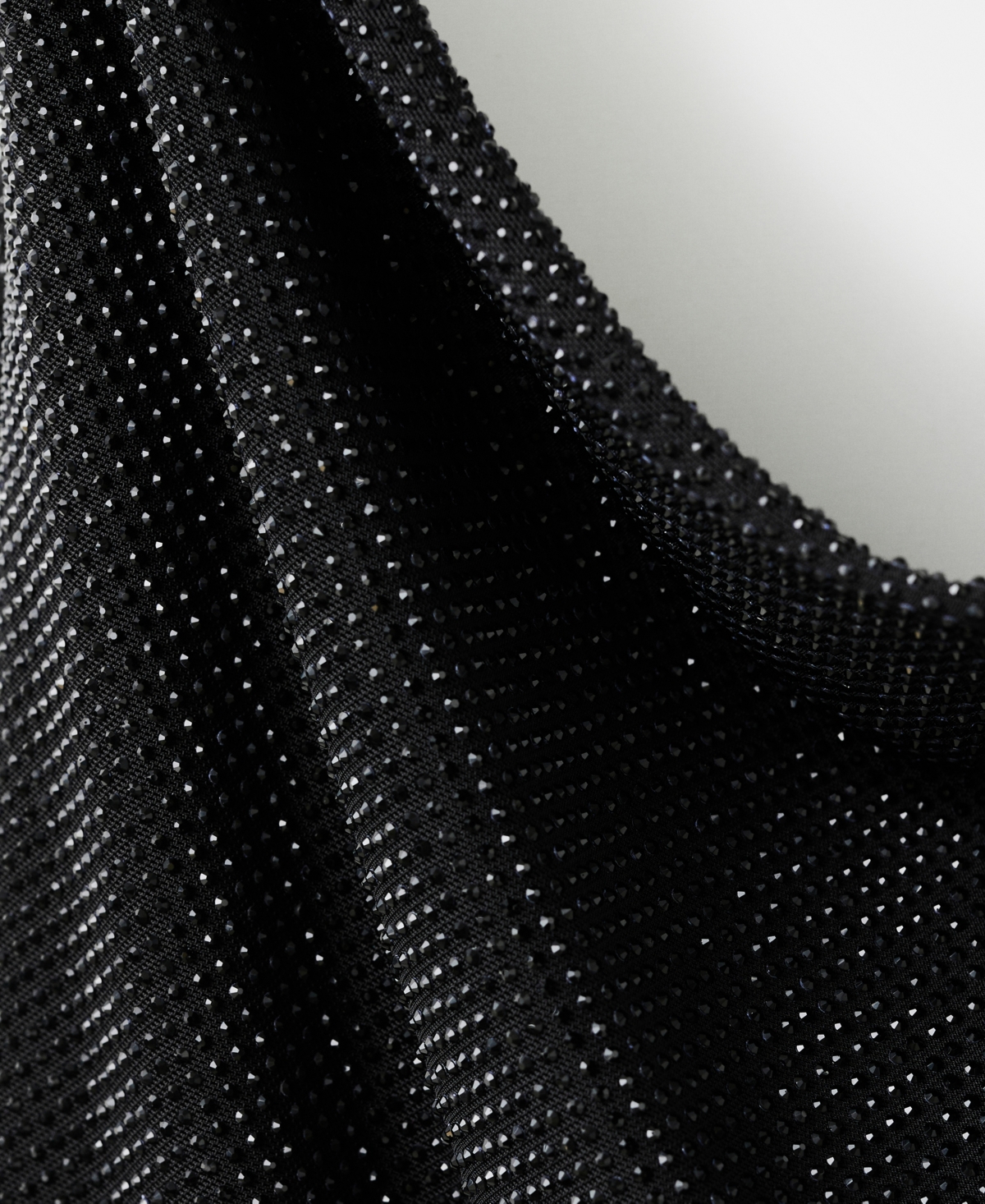 Mango Women's Draped Crystal Neckline Top