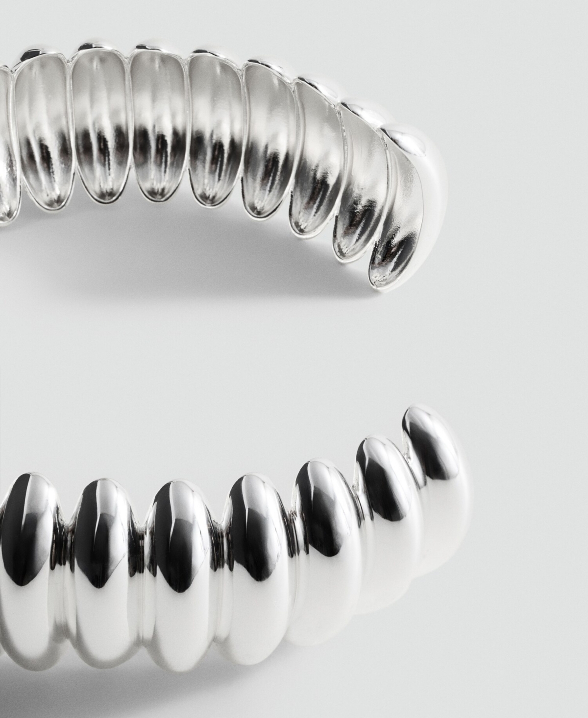 Mango Women's Embossed Rigid Choker Collar Necklace