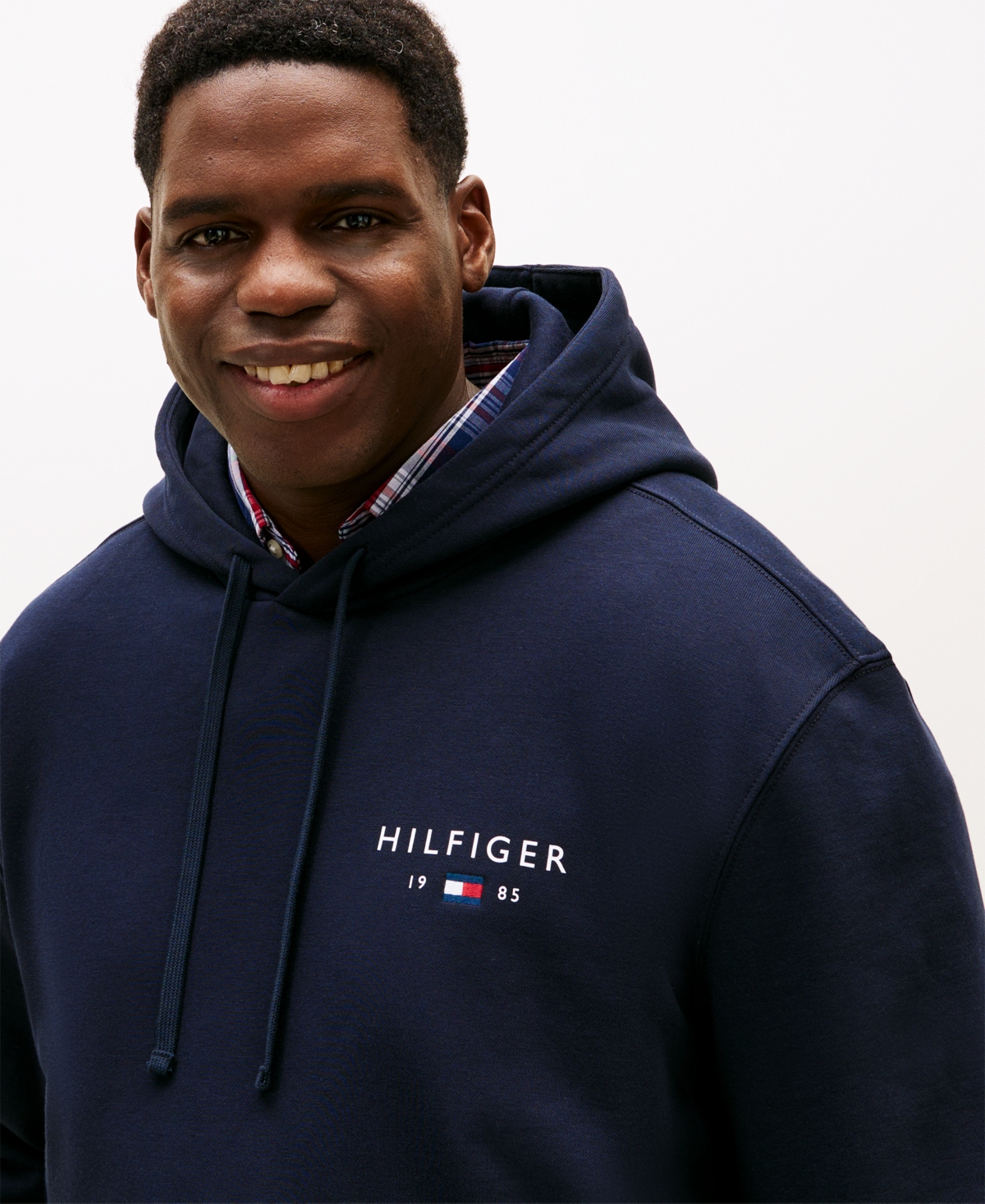 Tommy Hilfiger Men's Big & Tall Hooded Sweatshirt In Blue