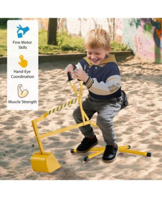 Sand Digger with 2-Handed Controls and Flexible Shovel for 3+ Years Old Kids