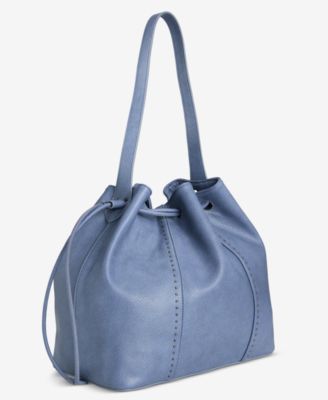 Stud Drawstring Shoulder Bag