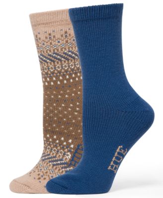 Women's 2-Pack Ombre Fair Isle Crew Socks