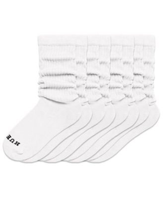 Women's 4-Pack Wide Ribbed Slouch Casual Socks