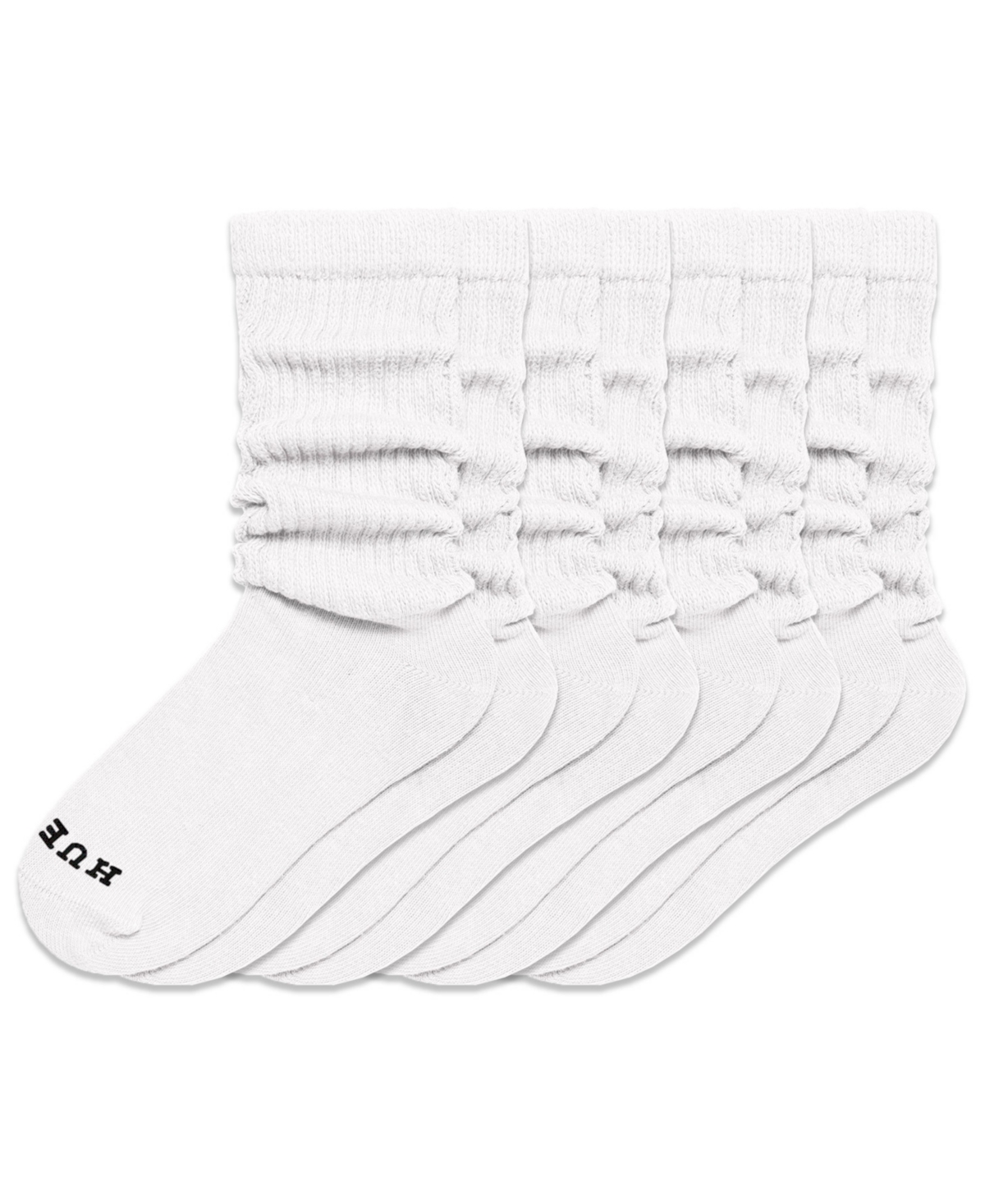 Hue Women's 4-pack Wide Ribbed Slouch Casual Socks In White
