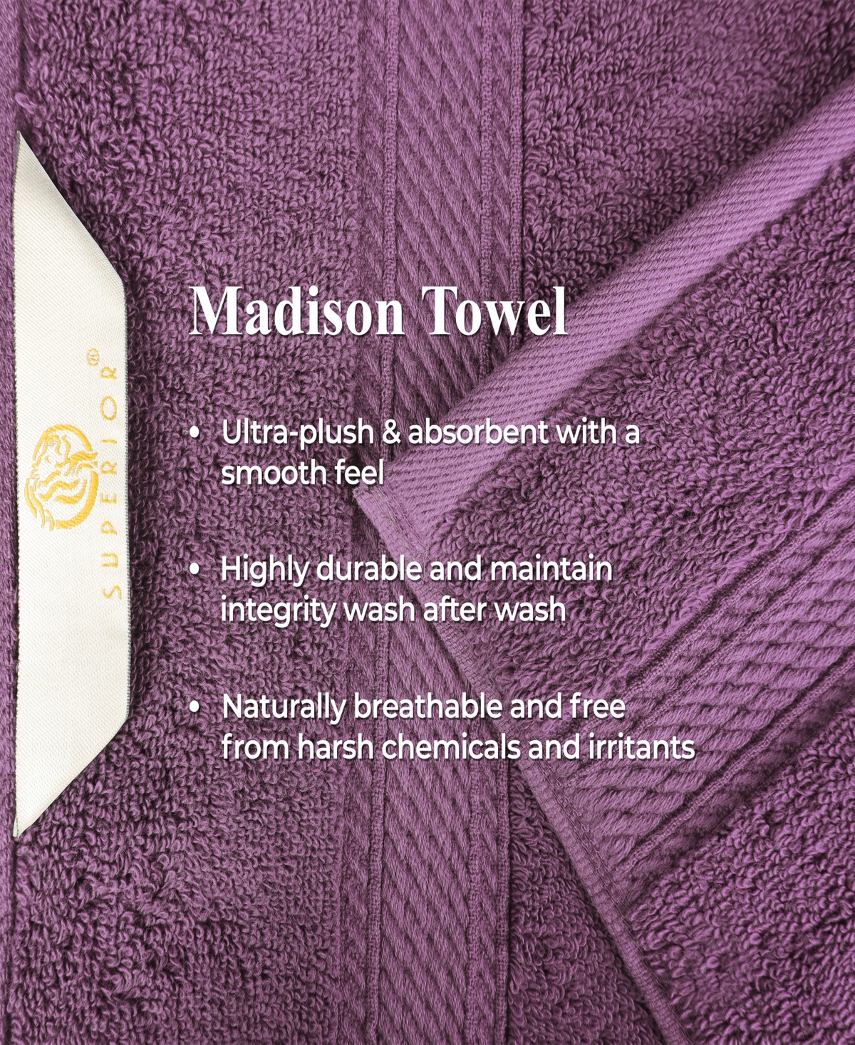Superior Egyptian Cotton 8-pc. Towel Set In Purple