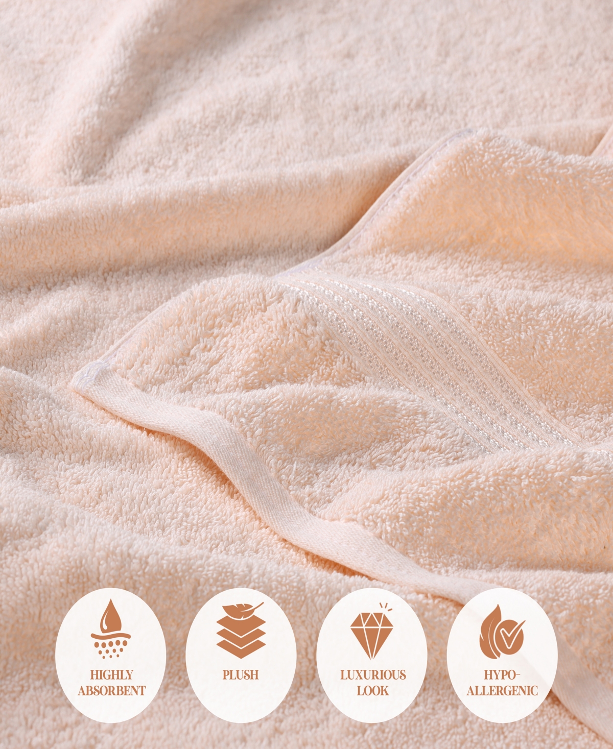 Superior Egyptian Cotton 12-pc. Towel Set In Pink