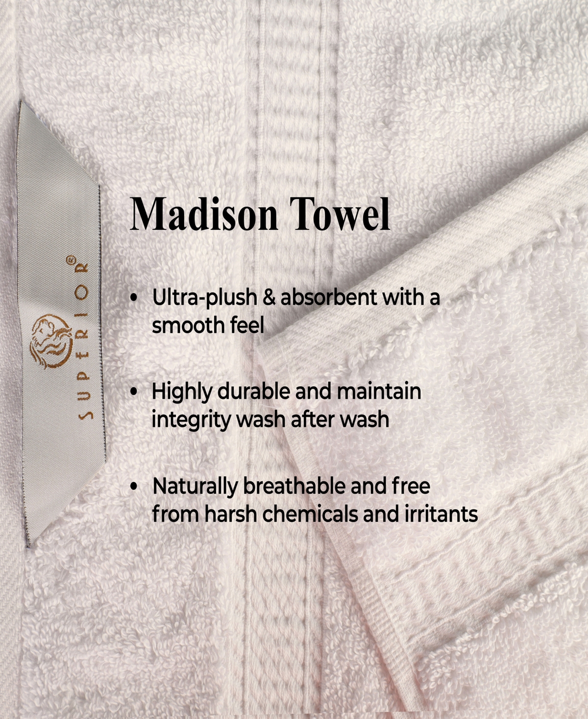 Superior Egyptian Cotton 9-pc. Towel Set In White