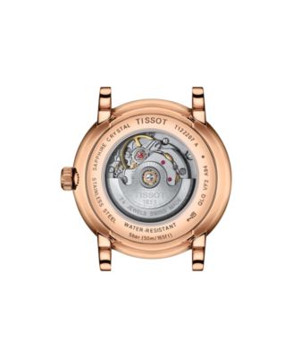 Women's Swiss Automatic Carson Premium Lady Brown Leather Strap Watch 30mm