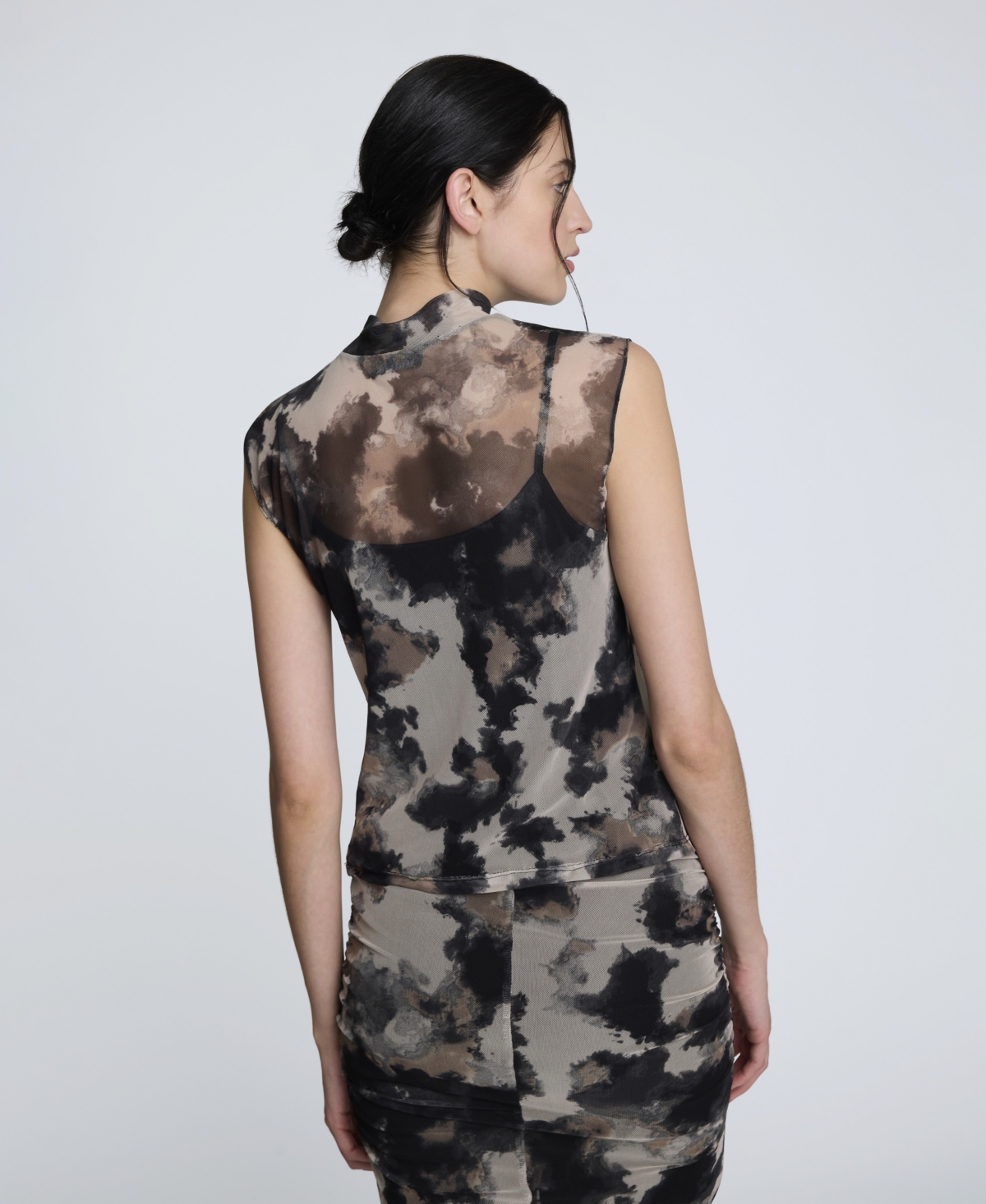 Kenneth Cole Women's Printed Mesh Interior Cami Tank