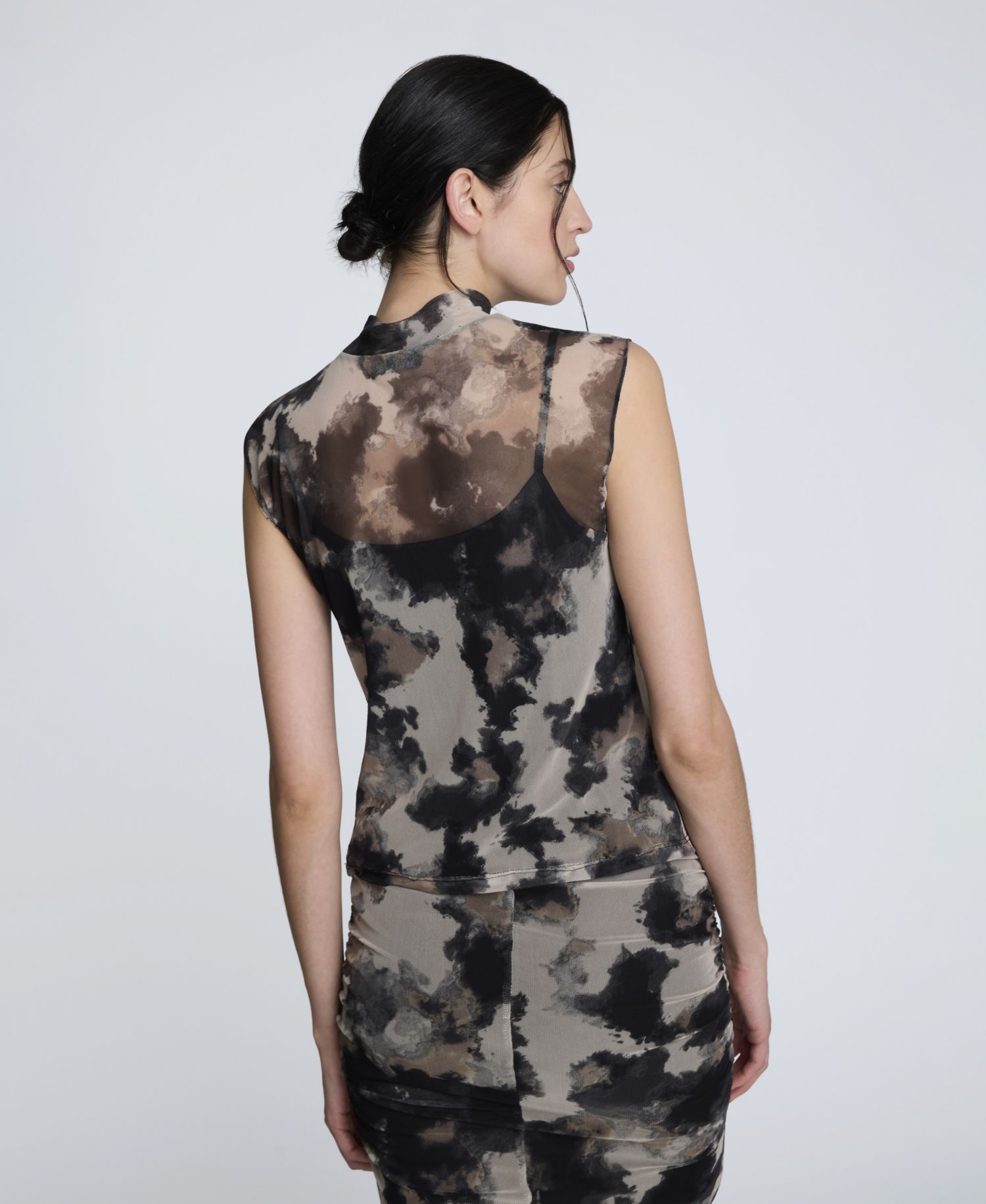 Women's Printed Mesh Interior Cami Tank