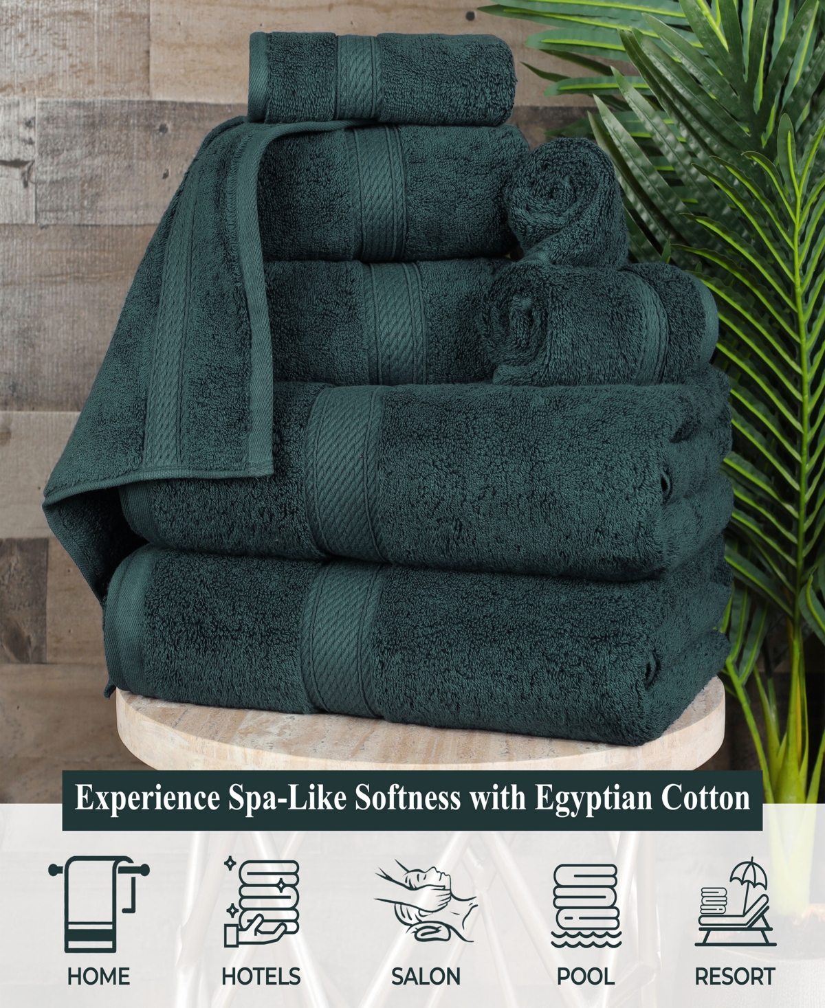 Superior Egyptian Cotton 9-pc. Towel Set In Blue