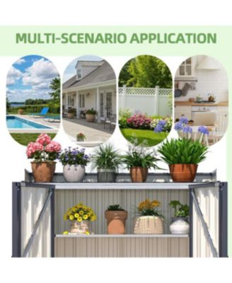 Outdoor Storage Cabinet Potting Workbench Table