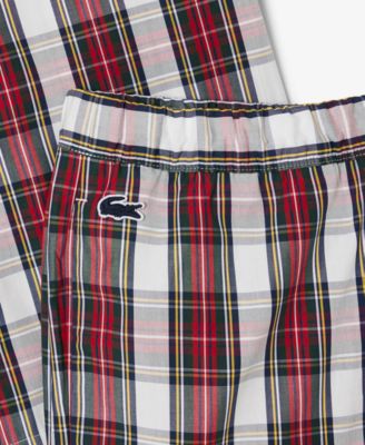 Men's Poplin Plaid Pattern Pajama Set