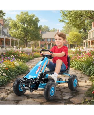 Go Kart for Kids, Pedal Go Cart with Adjustable Seat, EVA Wheels,