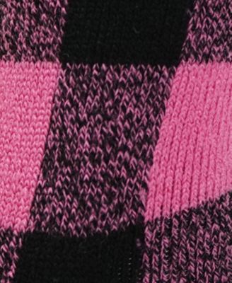 Girls' Toddler 10-6.5 Ella Plaid Slipper Socks