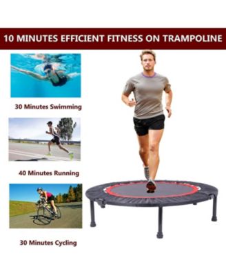 40 Inch Mini Exercise Trampoline for Adults or Kids - Indoor Fitness Rebounder Trampoline with Safety Pad