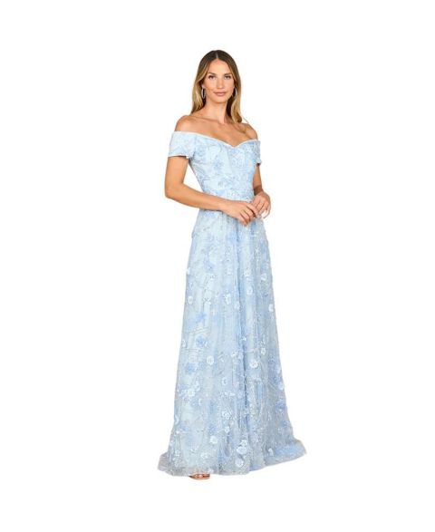 Женские платья Lara Off Shoulder A-Line Floral Gown, цвет: Барвинковый