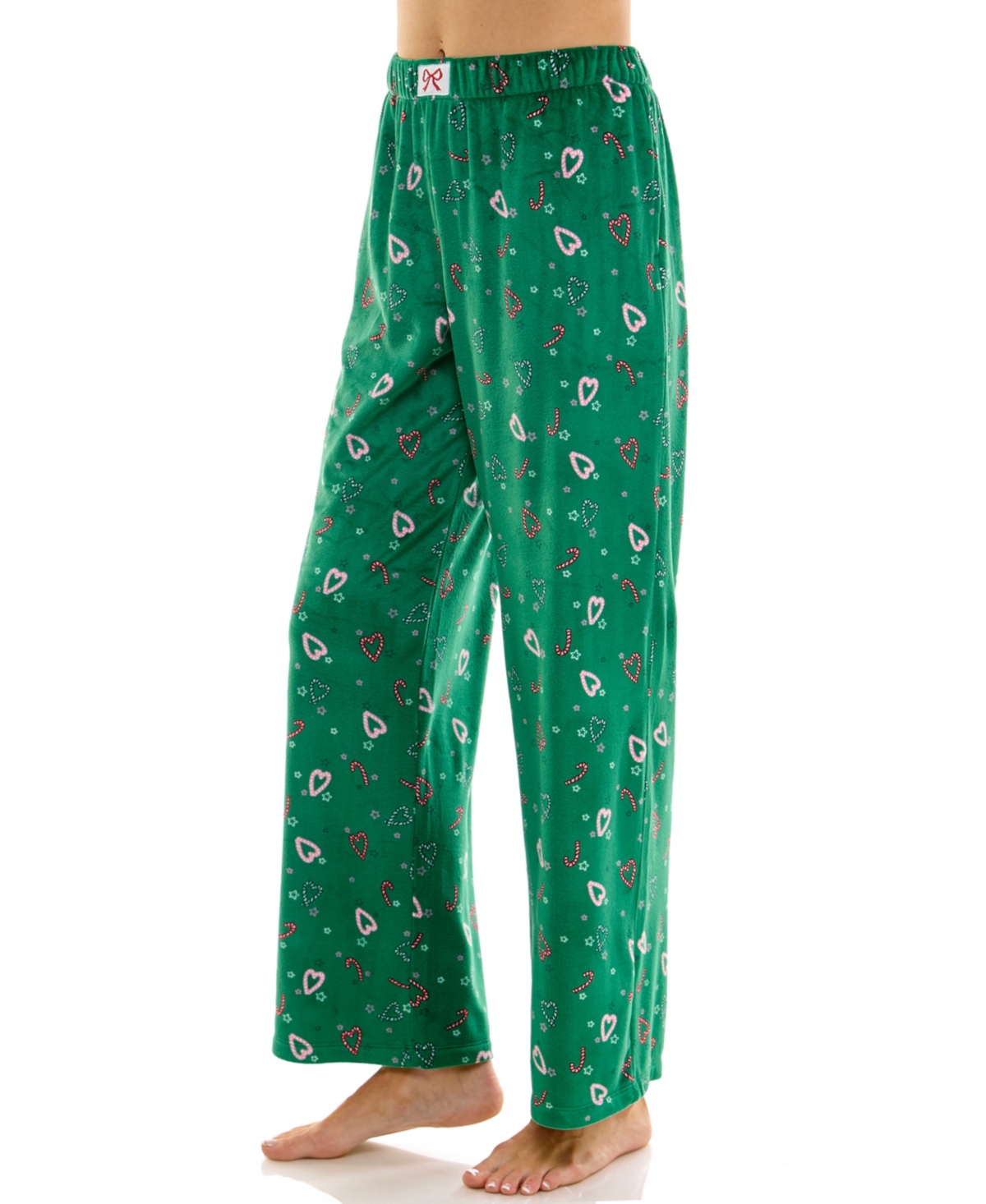 Roudelain Women's Printed Open Leg Velour Pants In Green
