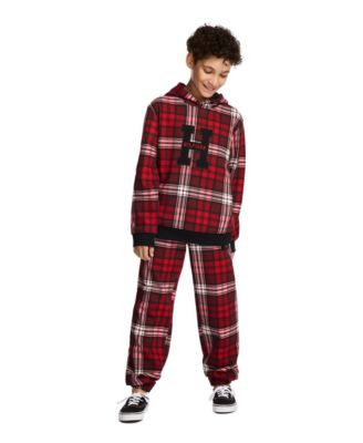 Tommy Hilfiger - Boys 2T-7 Plaid Patterned Joggers
